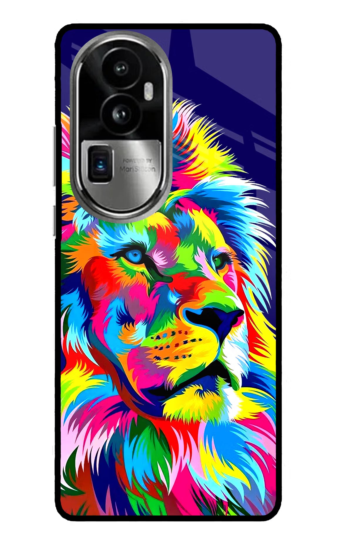 Vector Art Lion Oppo Reno10 Pro+ 5G Glass Case Back Cover by Casekaro