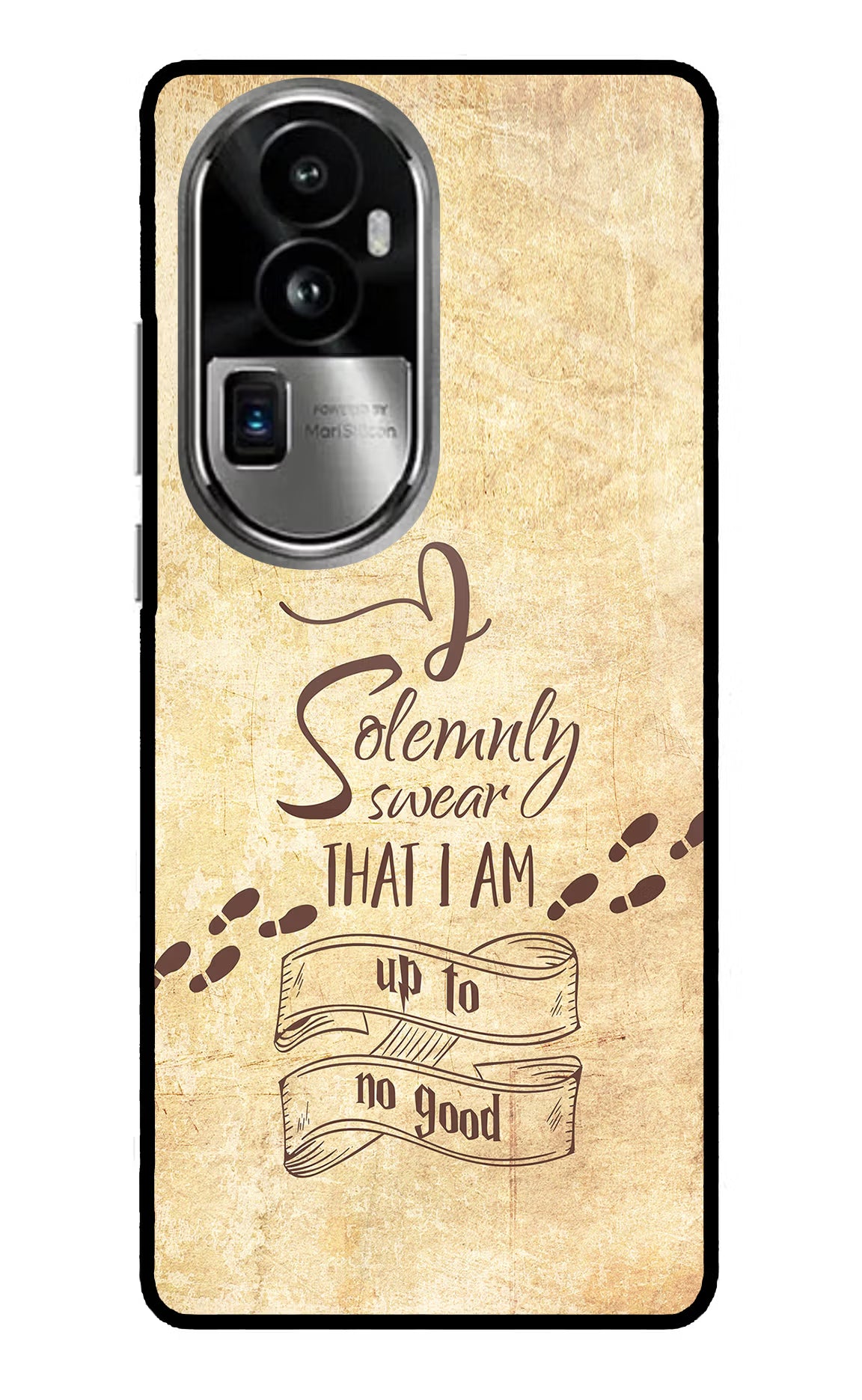 I Solemnly swear that i up to no good Oppo Reno10 Pro+ 5G Glass Case Back Cover by Casekaro