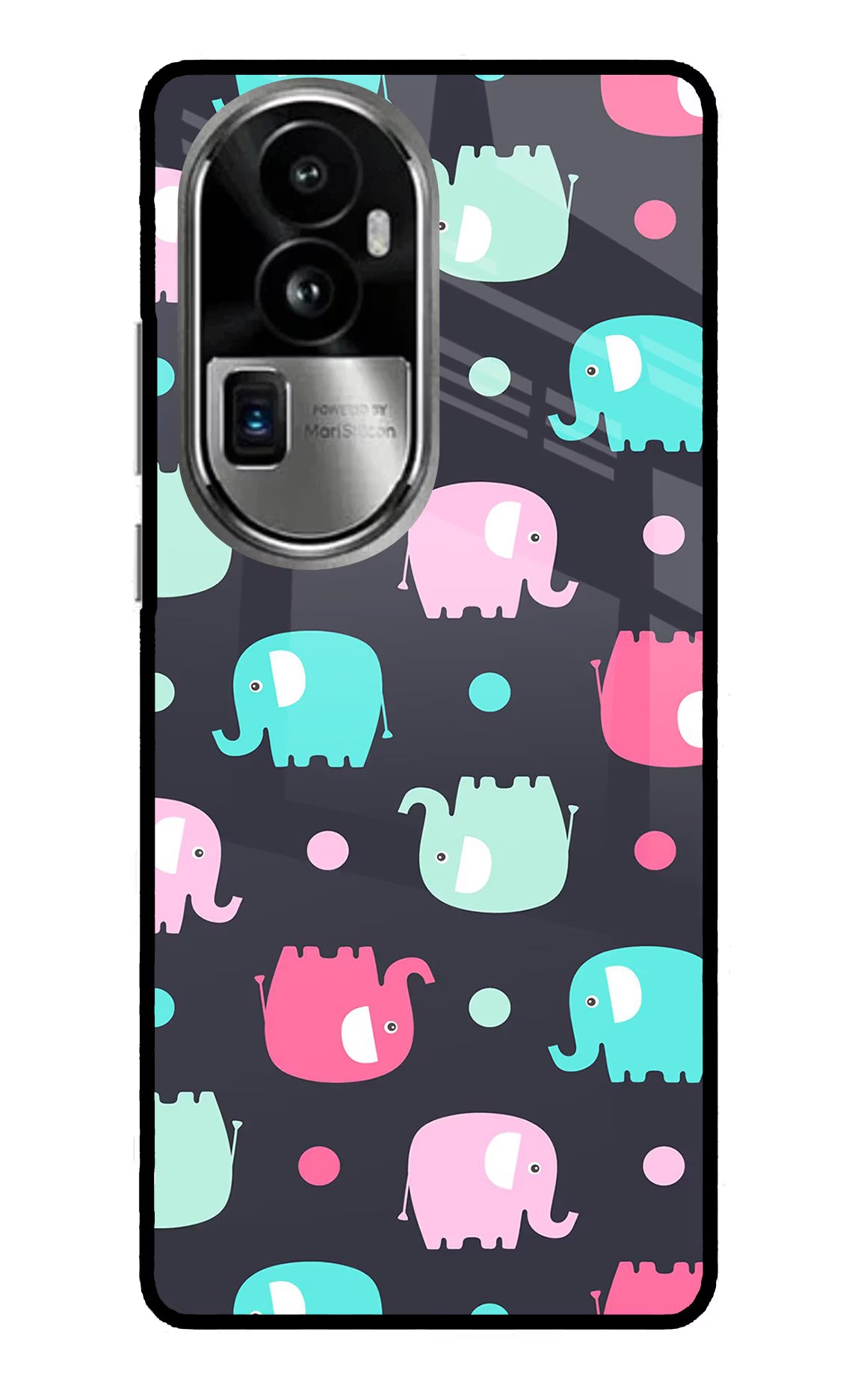 Elephants Oppo Reno10 Pro+ 5G Glass Case Back Cover by Casekaro