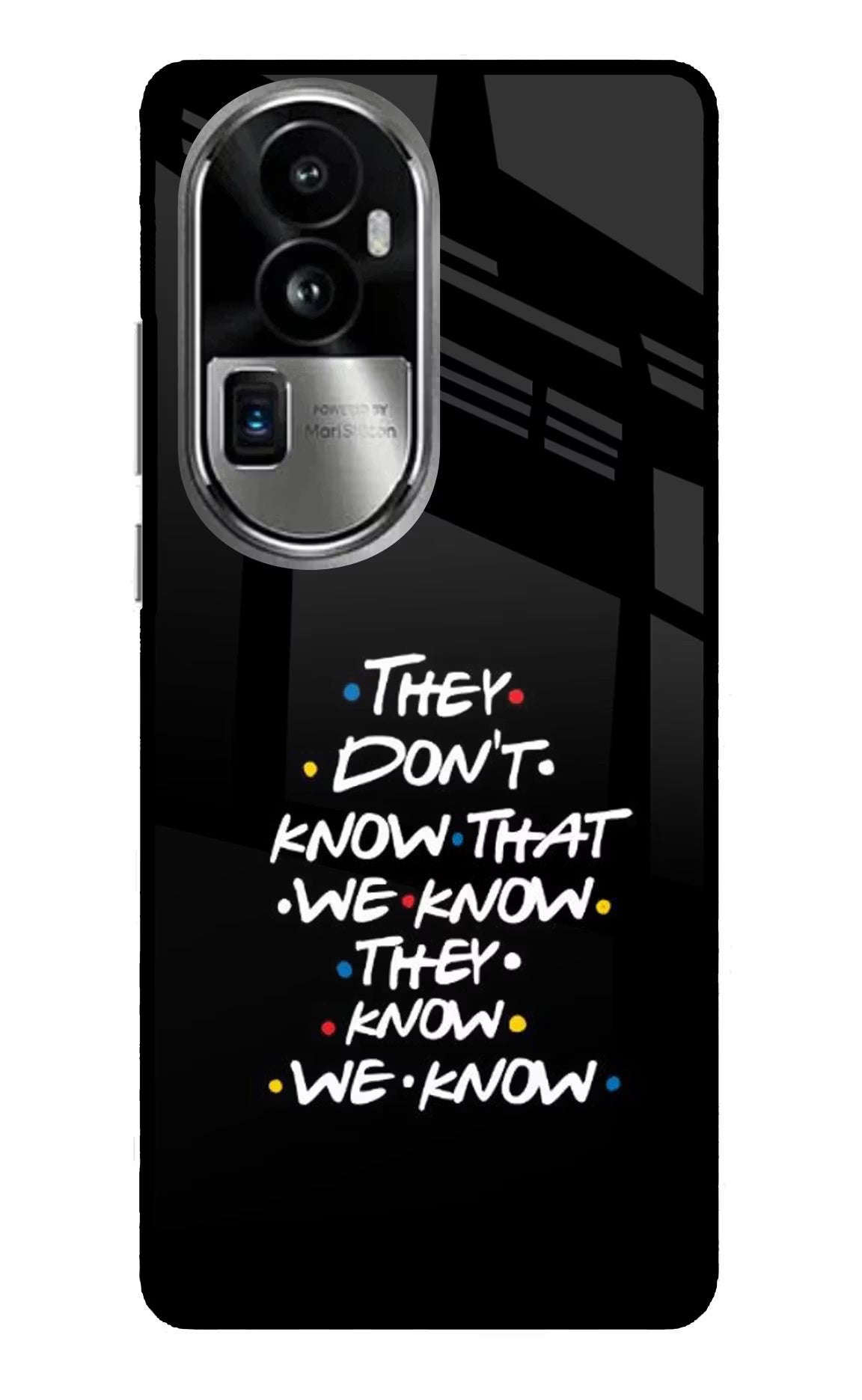 FRIENDS Dialogue Oppo Reno10 Pro+ 5G Glass Case Back Cover by Casekaro