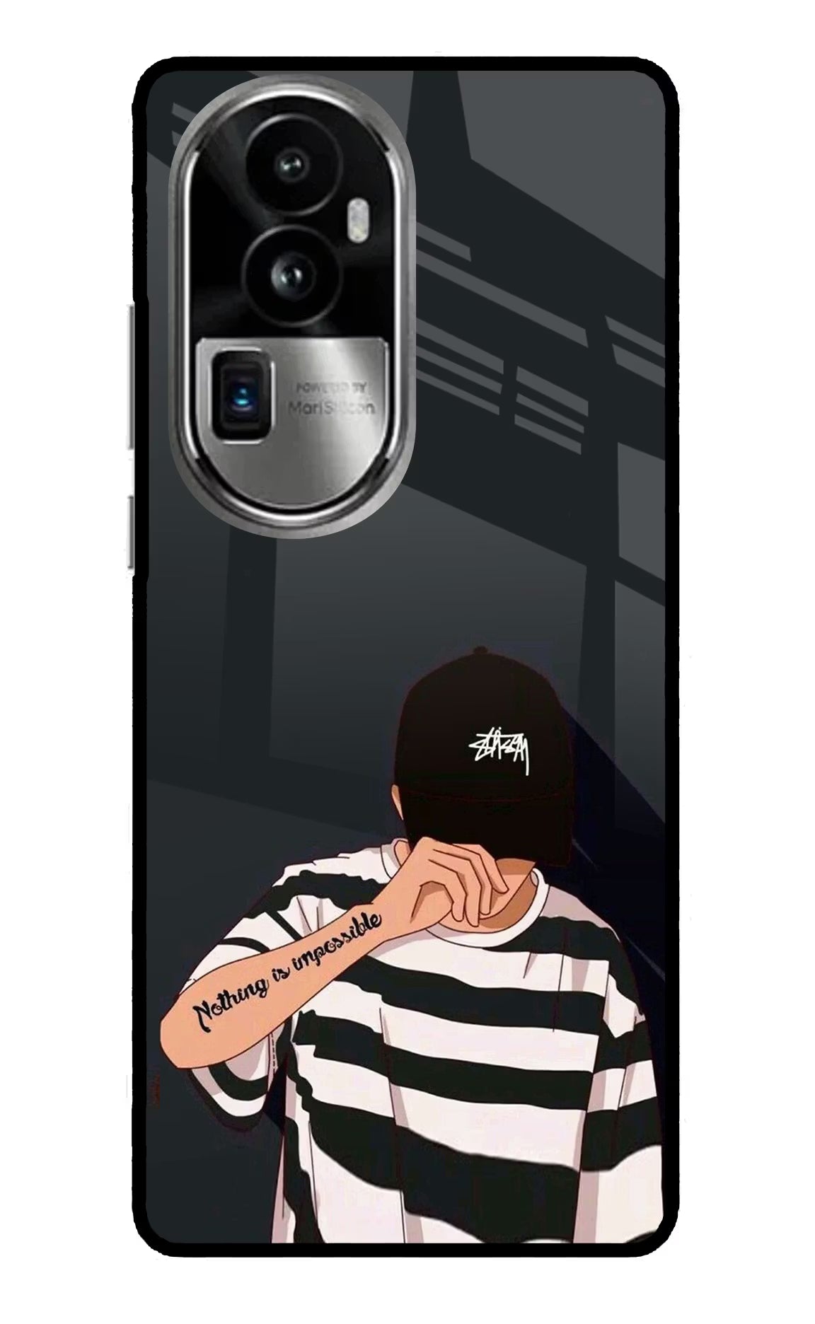 Aesthetic Boy Oppo Reno10 Pro+ 5G Glass Case Back Cover by Casekaro