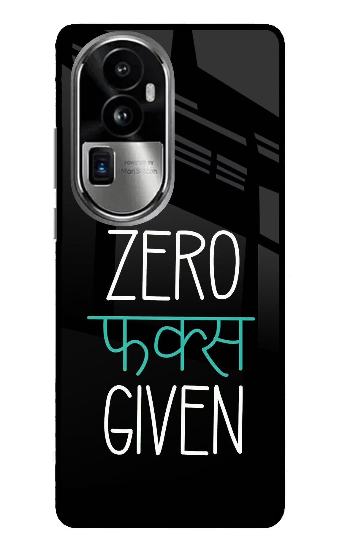 Zero Fucks Given Oppo Reno10 Pro+ 5G Glass Case Back Cover by Casekaro