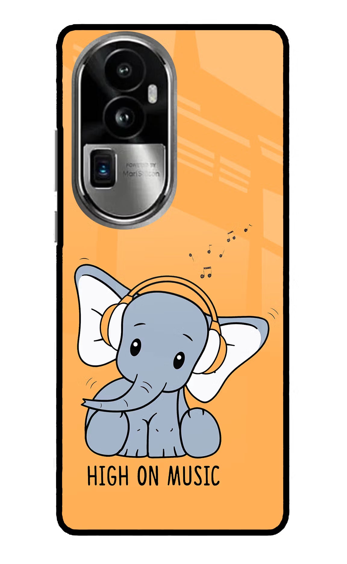 High On Music Oppo Reno10 Pro+ 5G Glass Case Back Cover by Casekaro