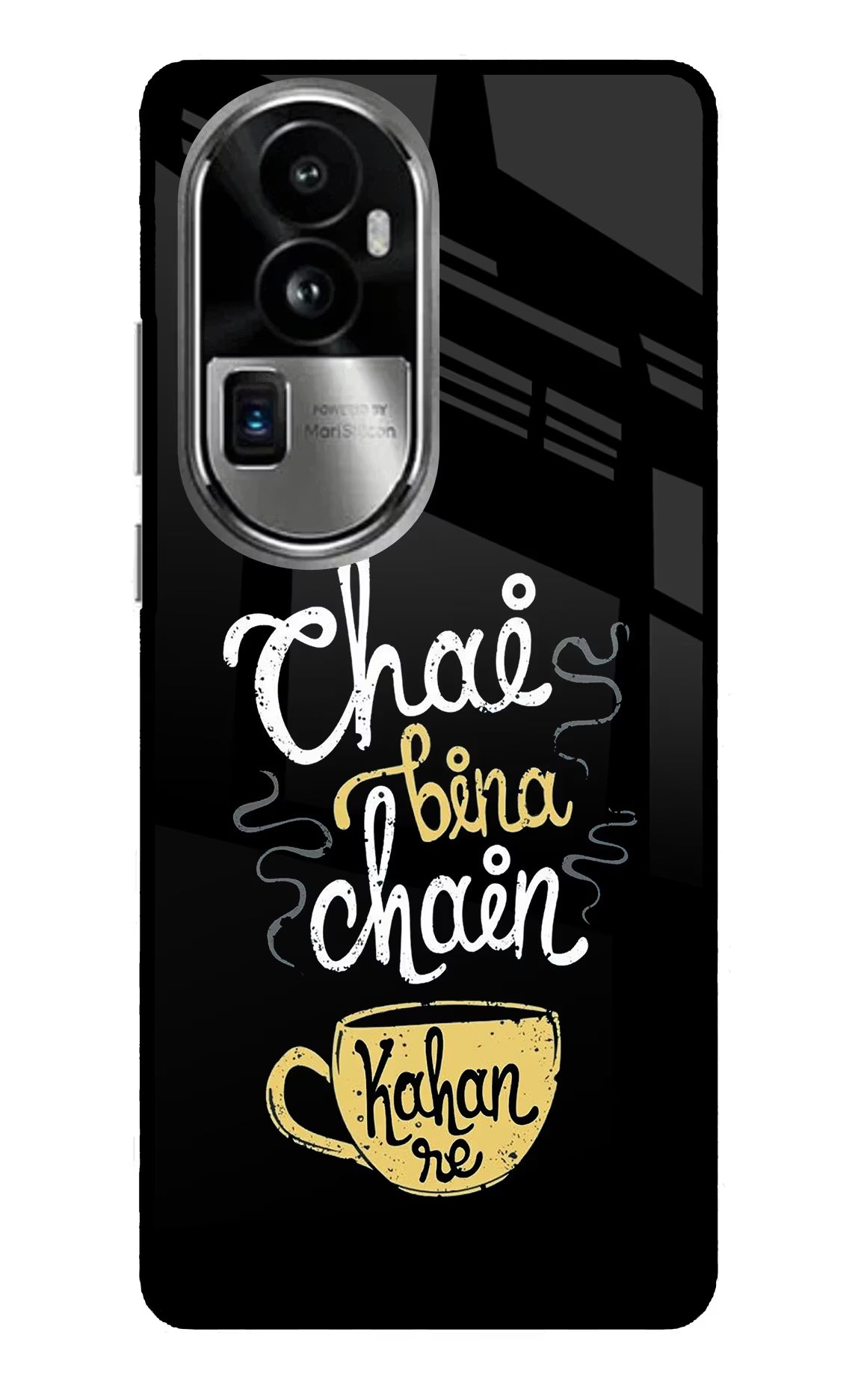 Chai Bina Chain Kaha Re Oppo Reno10 Pro+ 5G Glass Case Back Cover by Casekaro