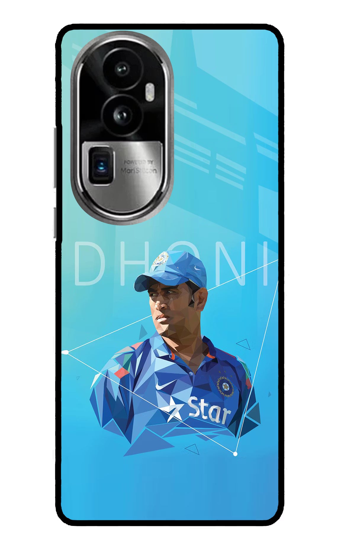 Dhoni Artwork Oppo Reno10 Pro+ 5G Glass Case Back Cover by Casekaro