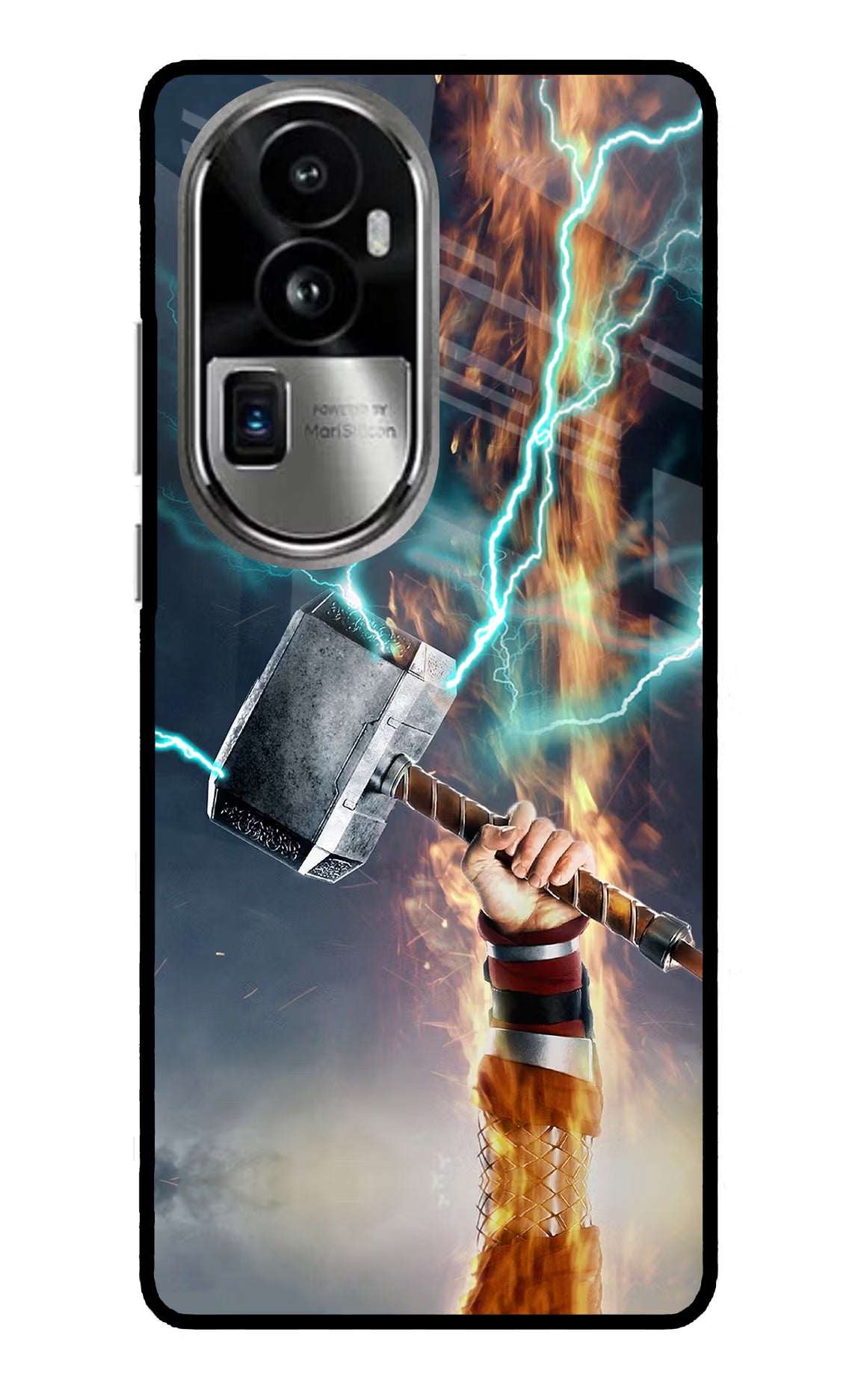 Thor Hammer Mjolnir Oppo Reno10 Pro+ 5G Glass Case Back Cover by Casekaro