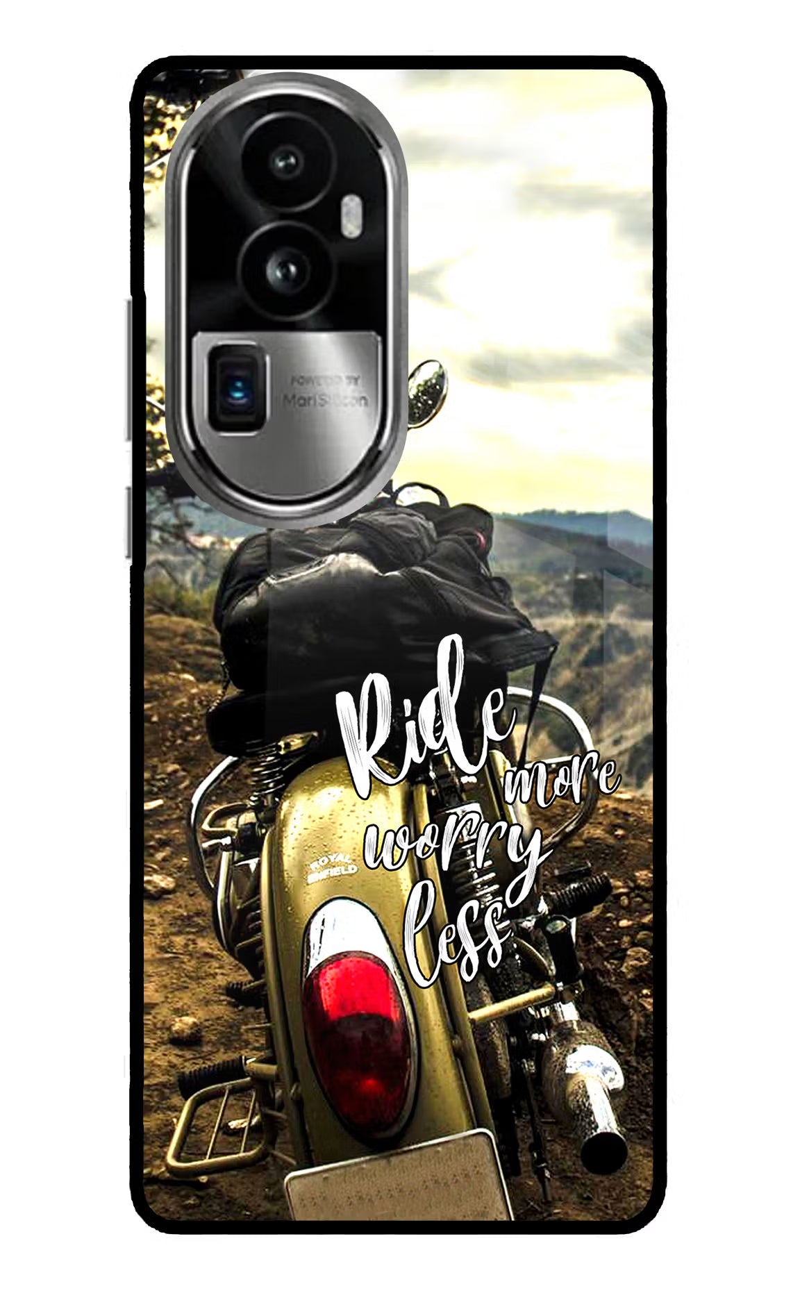 Ride More Worry Less Oppo Reno10 Pro+ 5G Glass Case Back Cover by Casekaro