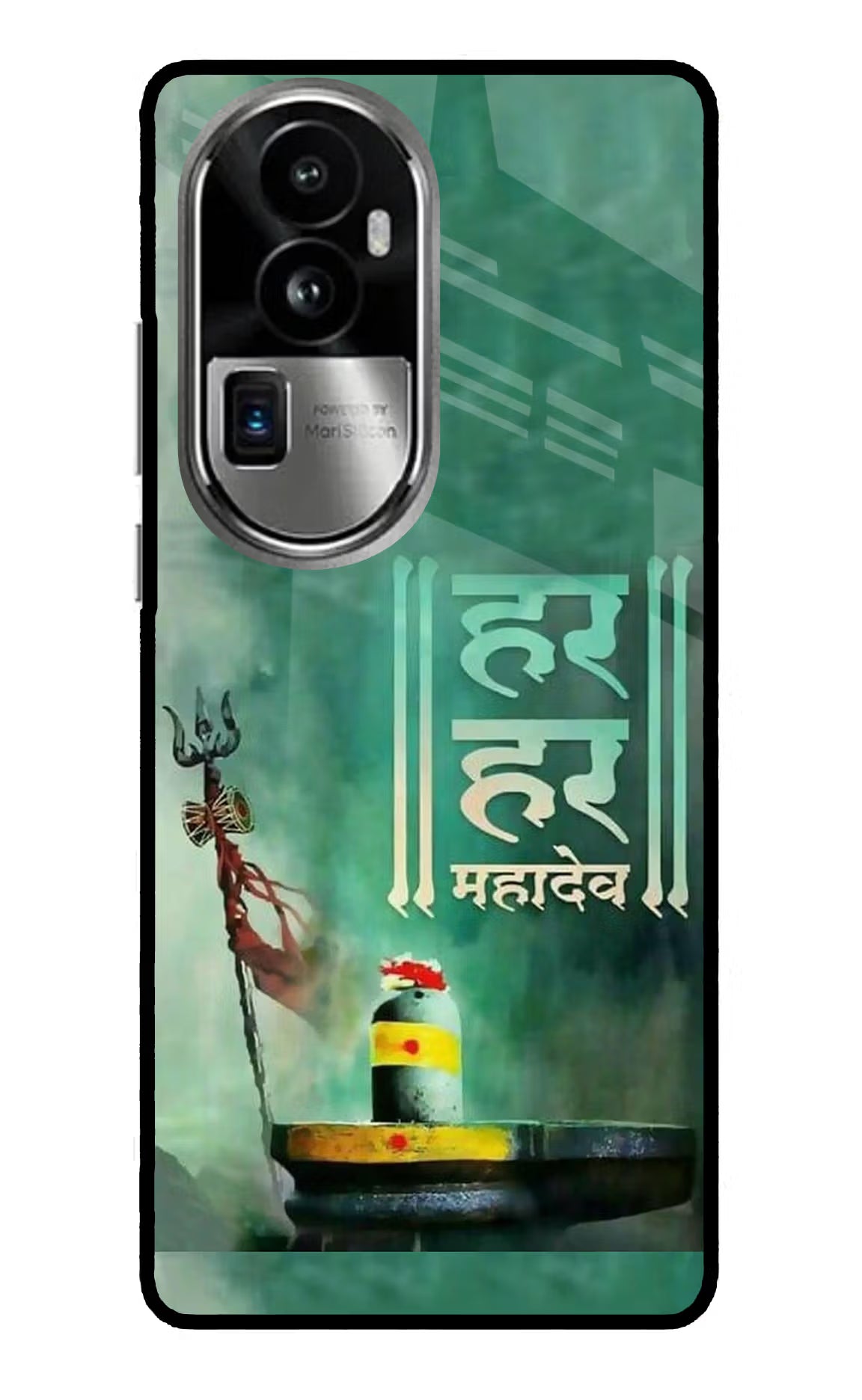 Har Har Mahadev Shivling Oppo Reno10 Pro+ 5G Glass Case Back Cover by Casekaro