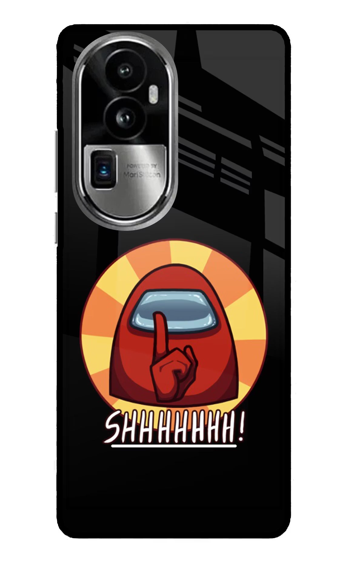 Among Us Shhh! Oppo Reno10 Pro+ 5G Glass Case Back Cover by Casekaro