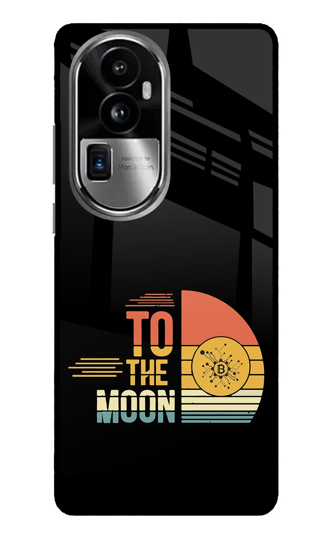 To the Moon Oppo Reno10 Pro+ 5G Glass Case Back Cover by Casekaro