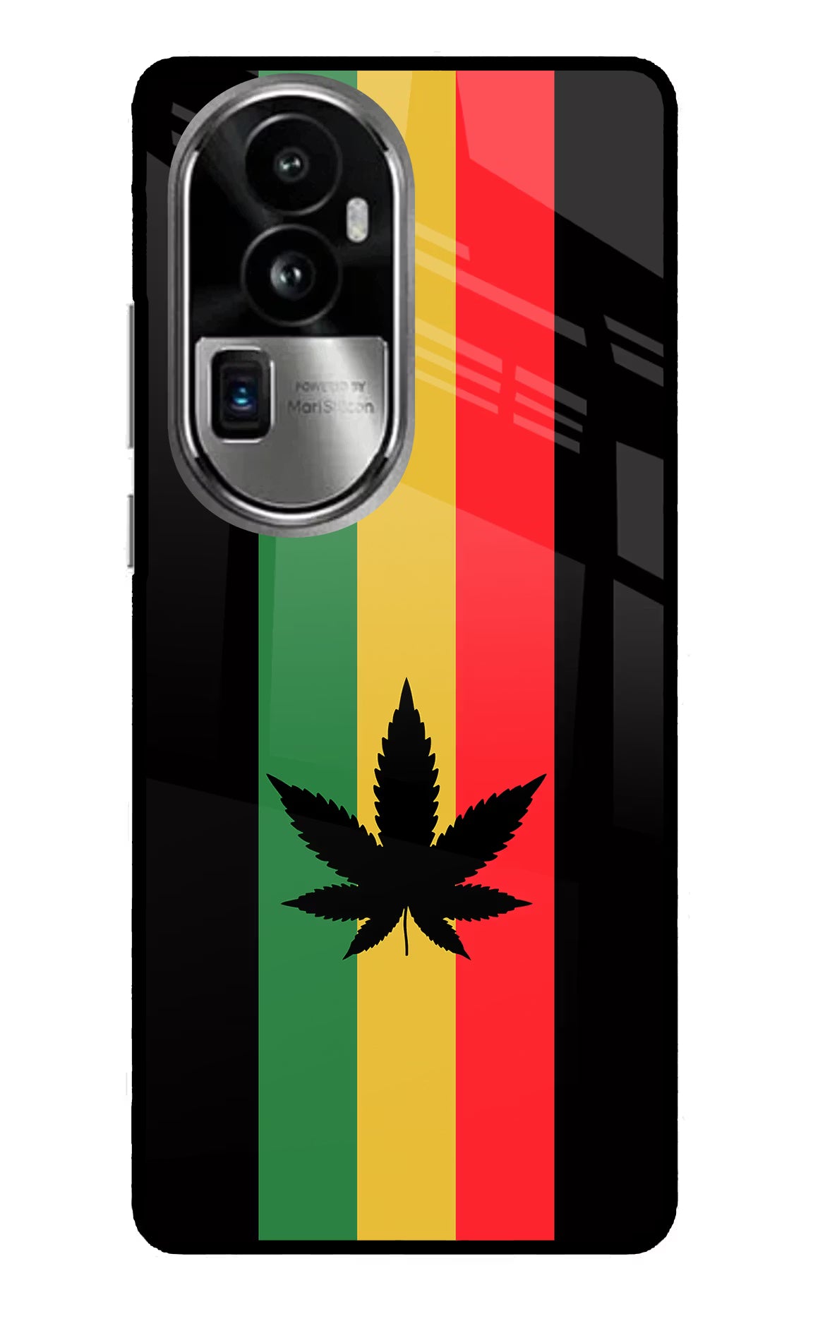 Weed Flag Oppo Reno10 Pro+ 5G Glass Case Back Cover by Casekaro