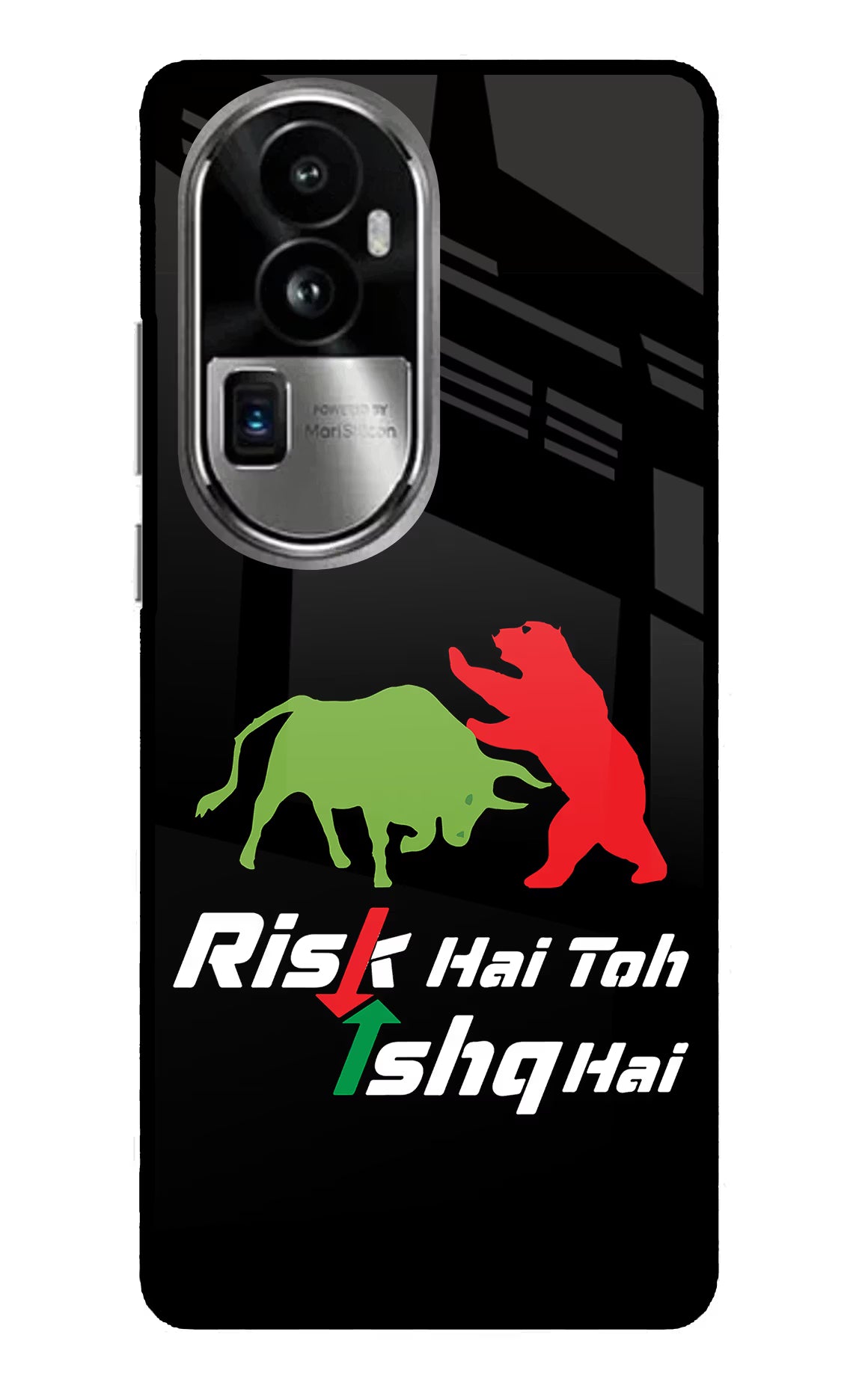 Risk Hai Toh Ishq Hai Oppo Reno10 Pro+ 5G Glass Case Back Cover by Casekaro
