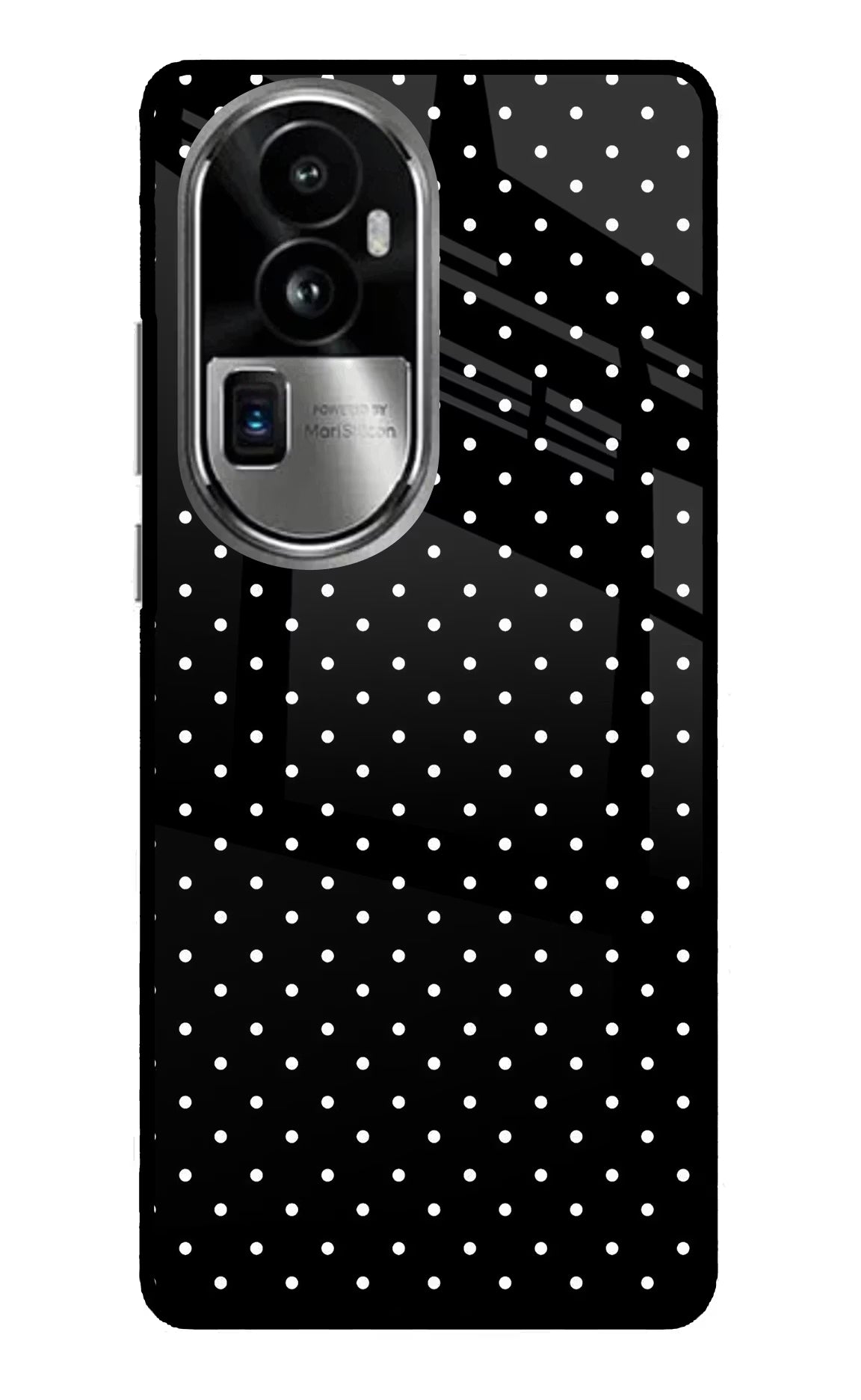 White Dots Oppo Reno10 Pro+ 5G Glass Case Back Cover by Casekaro