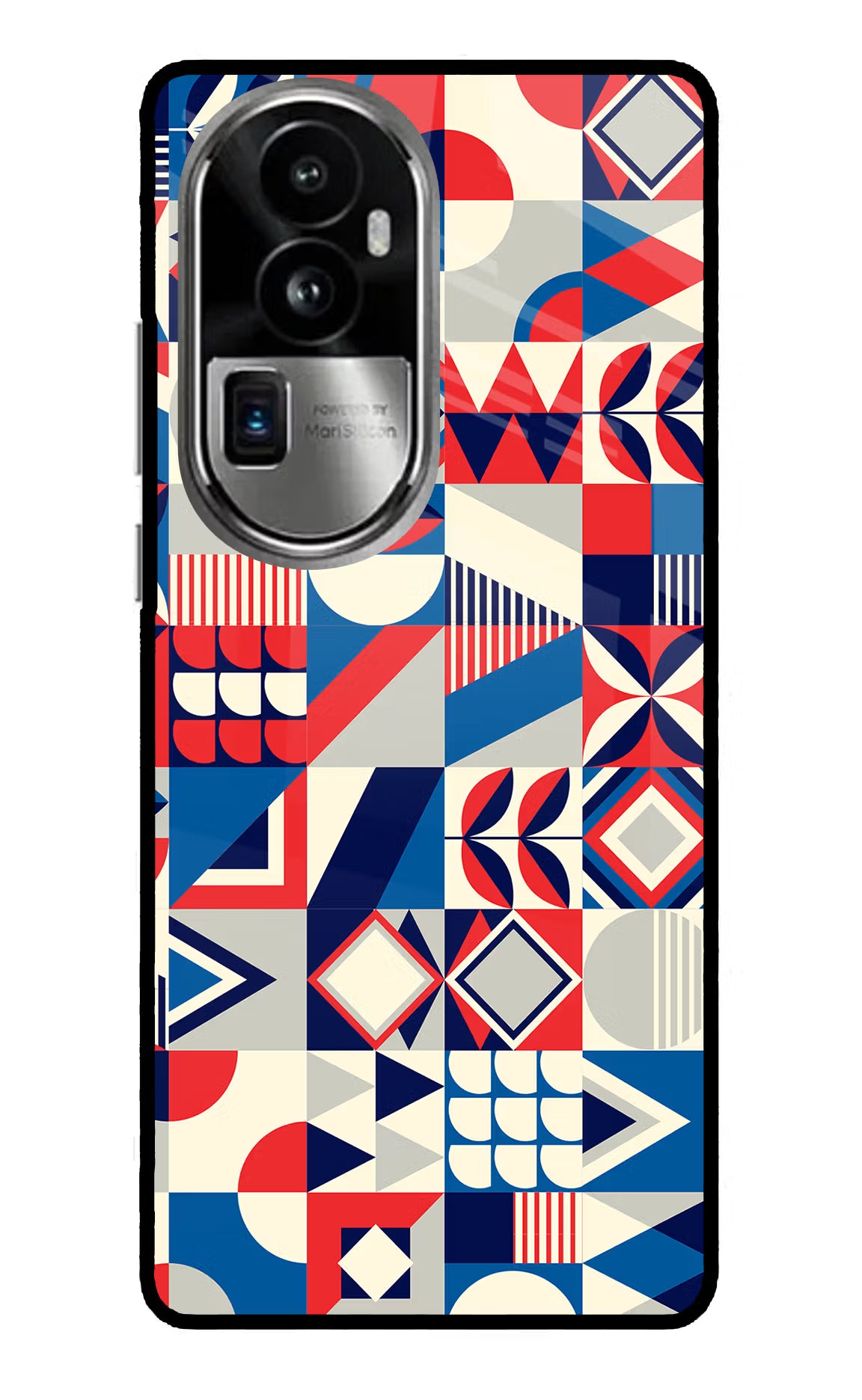 Colorful Pattern Oppo Reno10 Pro+ 5G Glass Case Back Cover by Casekaro