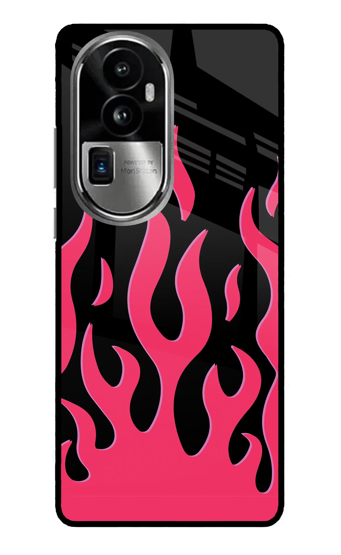Fire Flames Oppo Reno10 Pro+ 5G Glass Case Back Cover by Casekaro