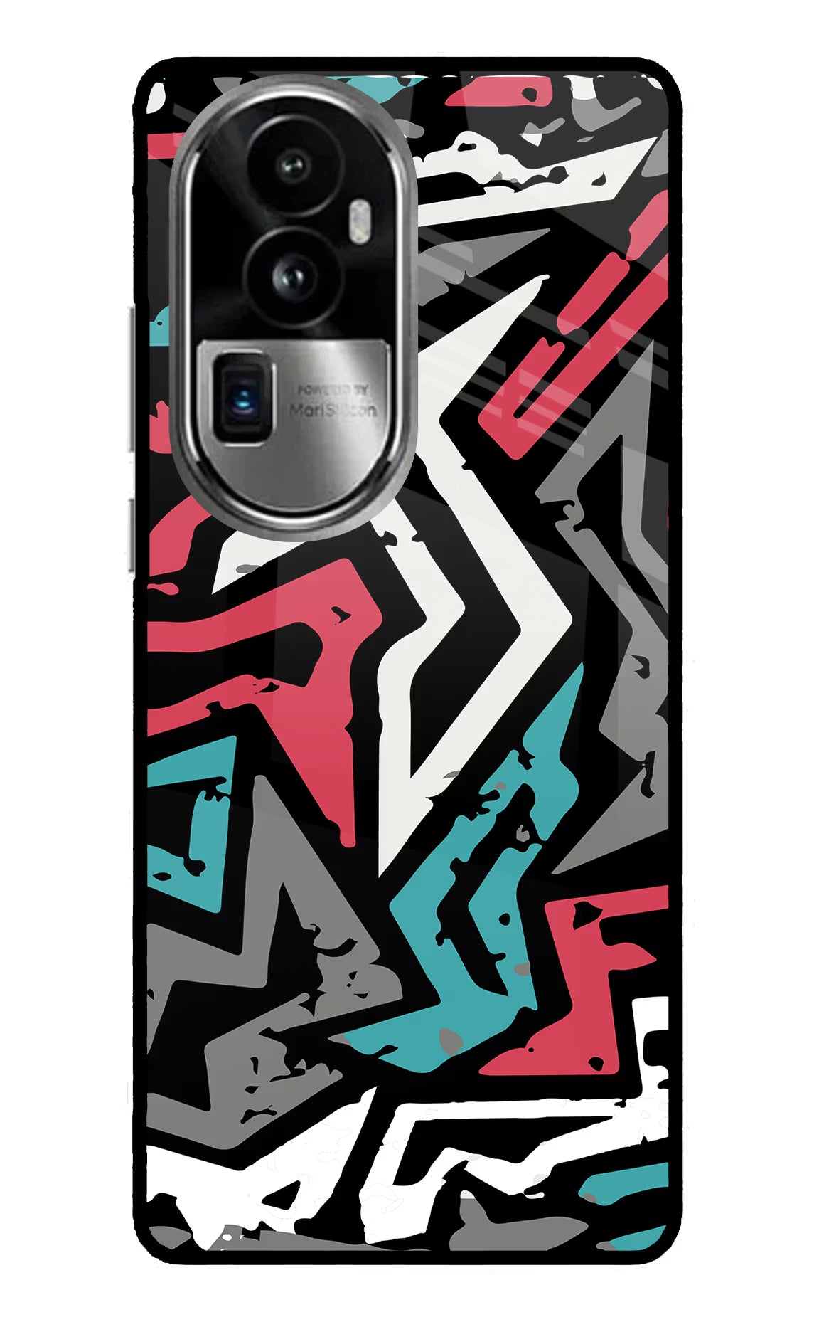 Geometric Graffiti Oppo Reno10 Pro+ 5G Glass Case Back Cover by Casekaro
