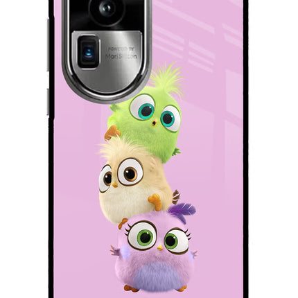 Cute Little Birds Oppo Reno10 Pro+ 5G Glass Case Back Cover by Casekaro