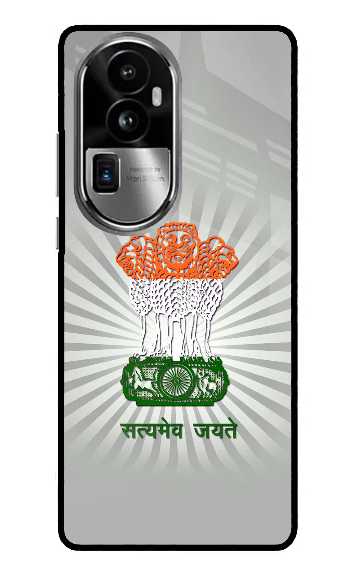 Satyamev Jayate Art Oppo Reno10 Pro+ 5G Glass Case Back Cover by Casekaro