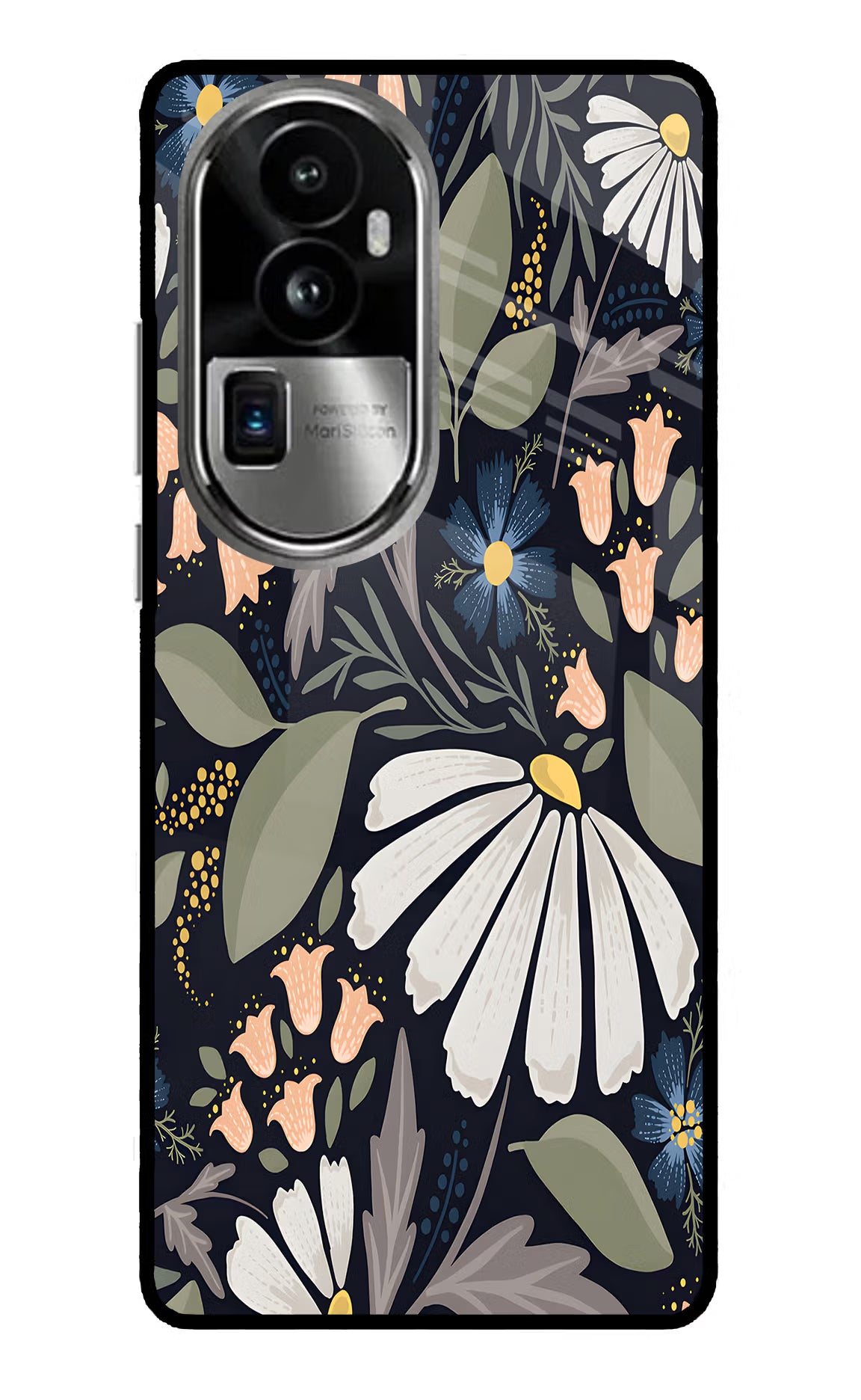 Flowers Art Oppo Reno10 Pro+ 5G Glass Case Back Cover by Casekaro
