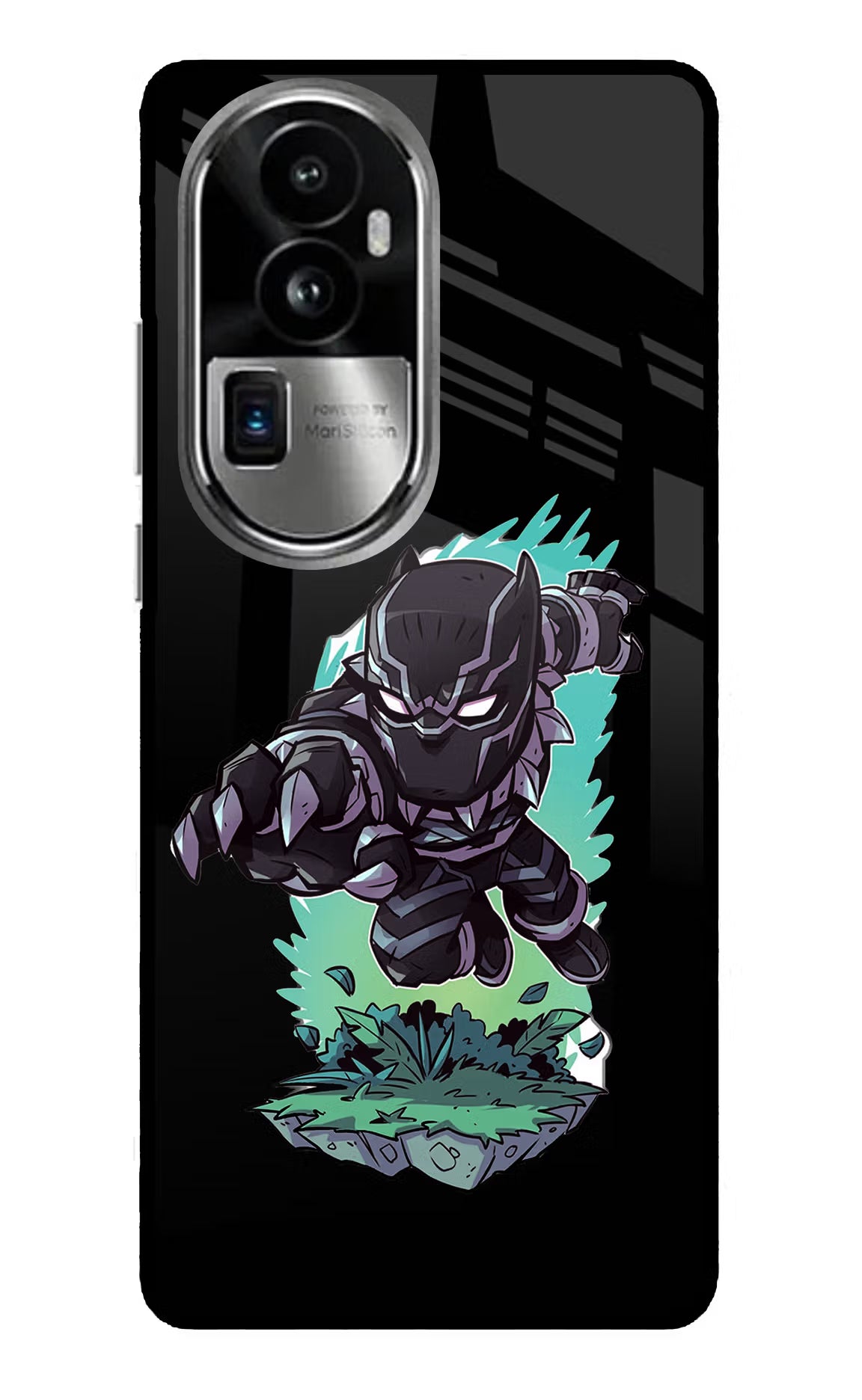 Black Panther Oppo Reno10 Pro+ 5G Glass Case Back Cover by Casekaro