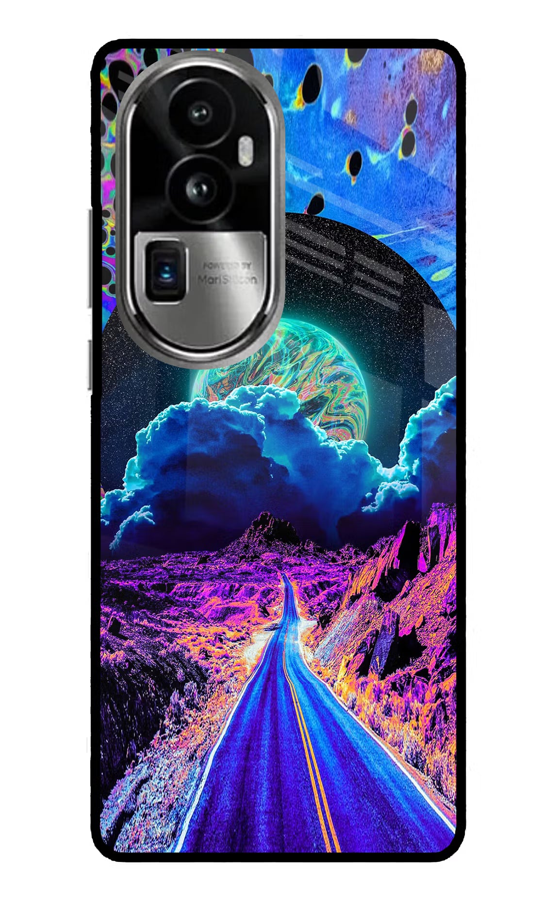 Psychedelic Painting Oppo Reno10 Pro+ 5G Glass Case Back Cover by Casekaro