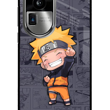 Chota Naruto Oppo Reno10 Pro+ 5G Glass Case Back Cover by Casekaro