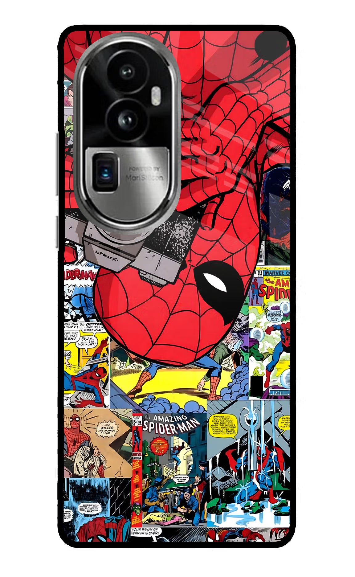 Spider Man Oppo Reno10 Pro+ 5G Glass Case Back Cover by Casekaro