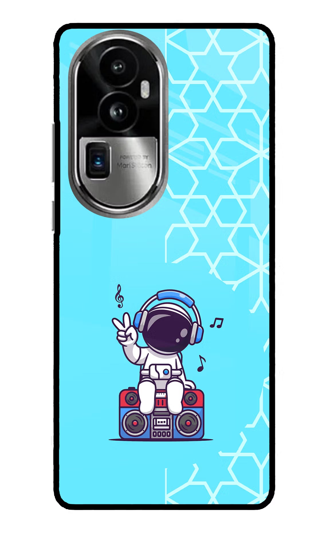 Cute Astronaut Chilling Oppo Reno10 Pro+ 5G Glass Case