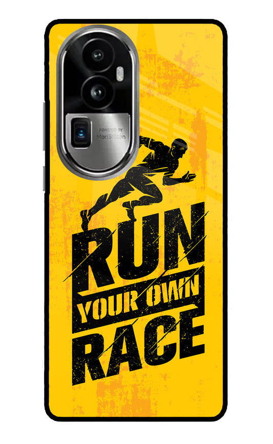 Run Your Own Race Oppo Reno10 Pro+ 5G Glass Case