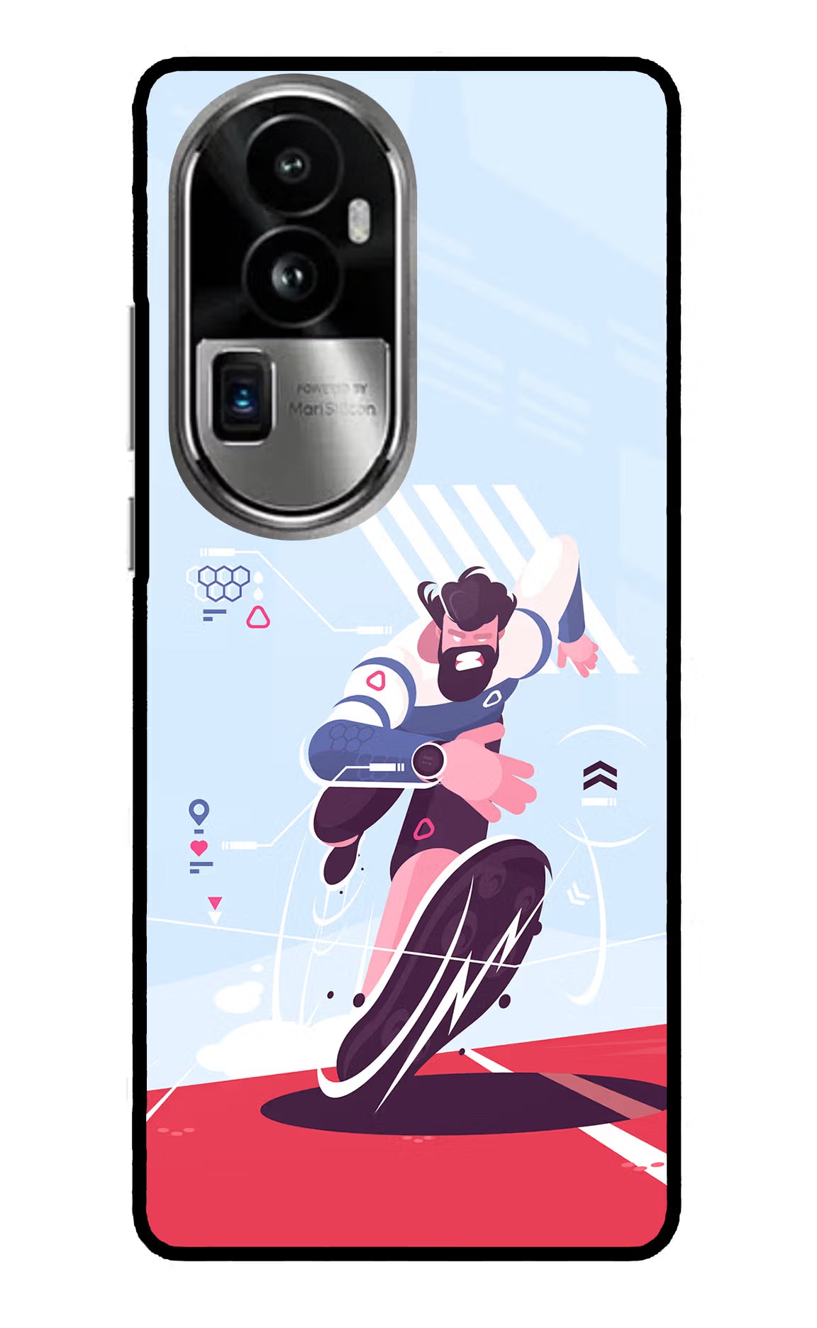 Run Pro Oppo Reno10 Pro+ 5G Glass Case Back Cover by Casekaro