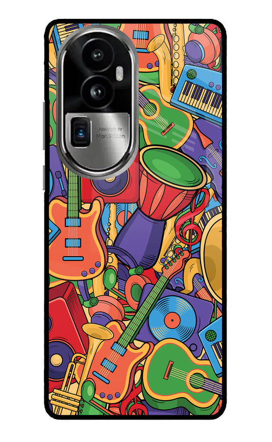Music Instrument Doodle Oppo Reno10 Pro+ 5G Glass Case