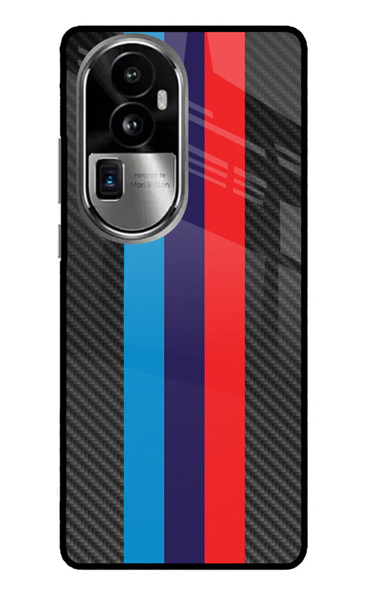 BMW Stripes Pattern Oppo Reno10 Pro+ 5G Glass Case