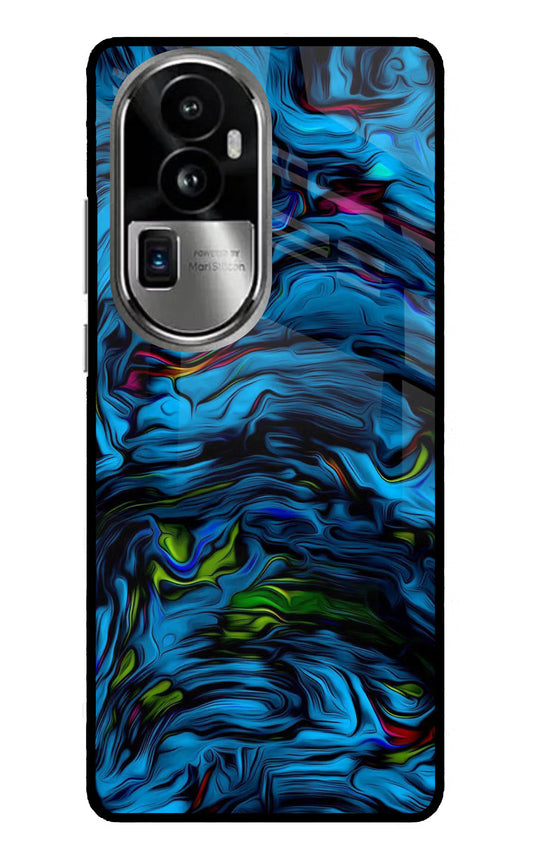 Dark Blue Abstract Oppo Reno10 Pro+ 5G Glass Case