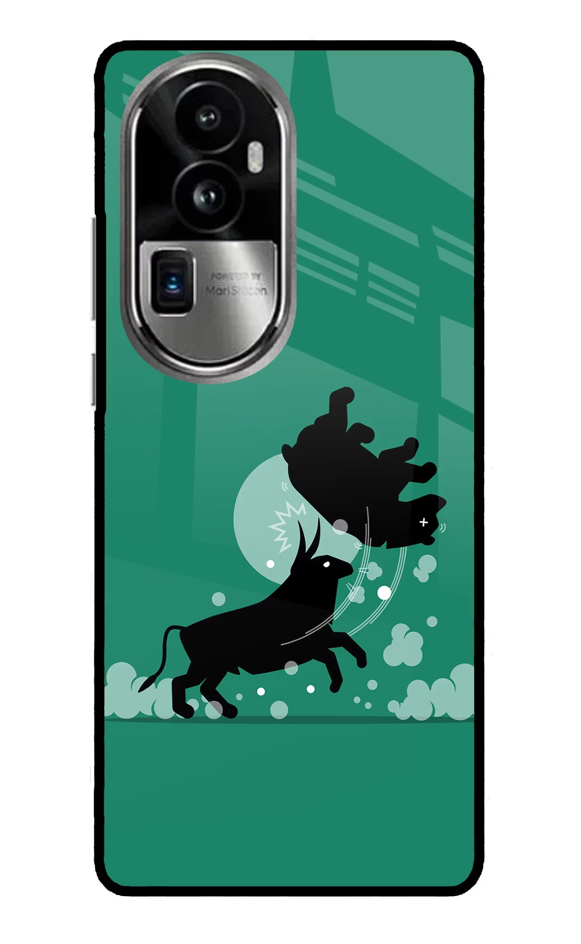 Bull Conqueror Oppo Reno10 Pro+ 5G Glass Case Back Cover by Casekaro