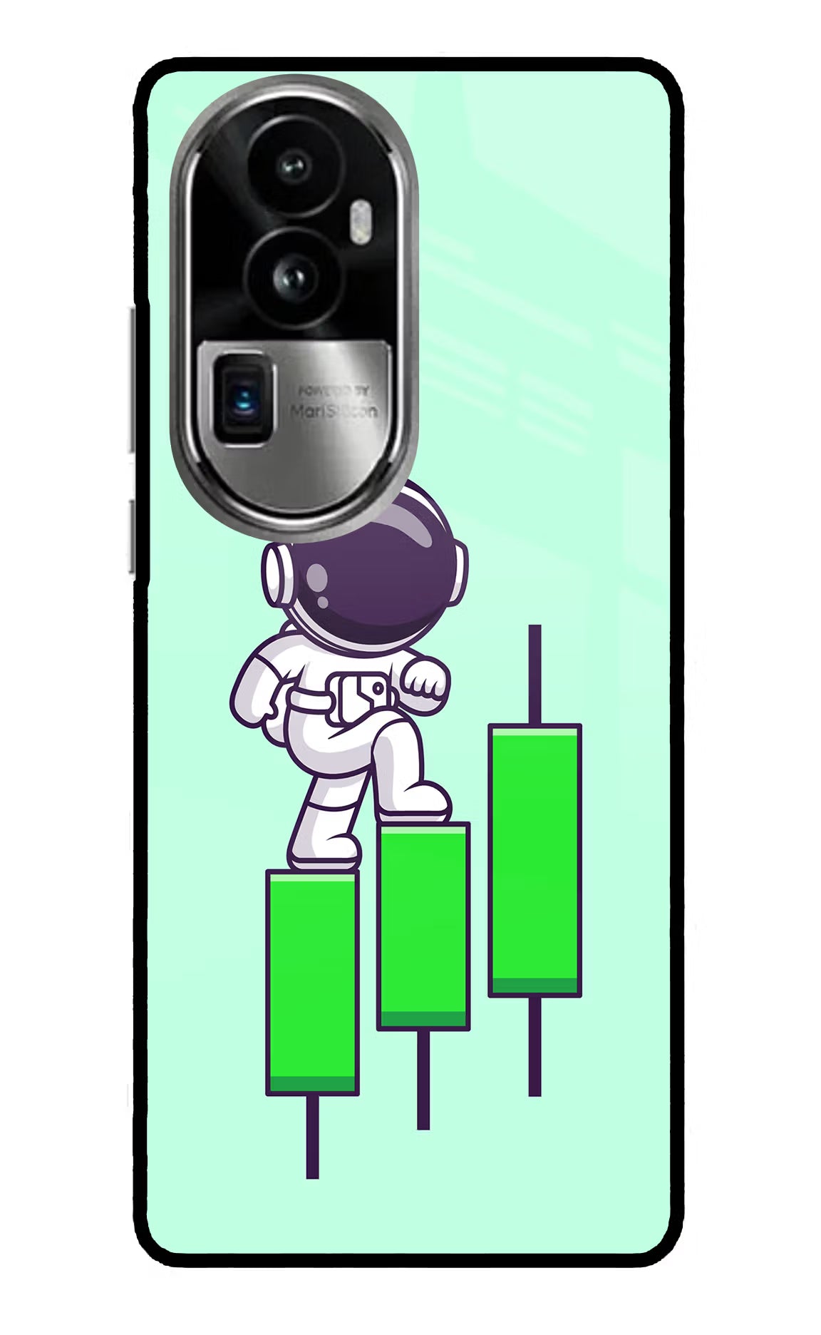 Astronaut Trader Oppo Reno10 Pro+ 5G Glass Case Back Cover by Casekaro