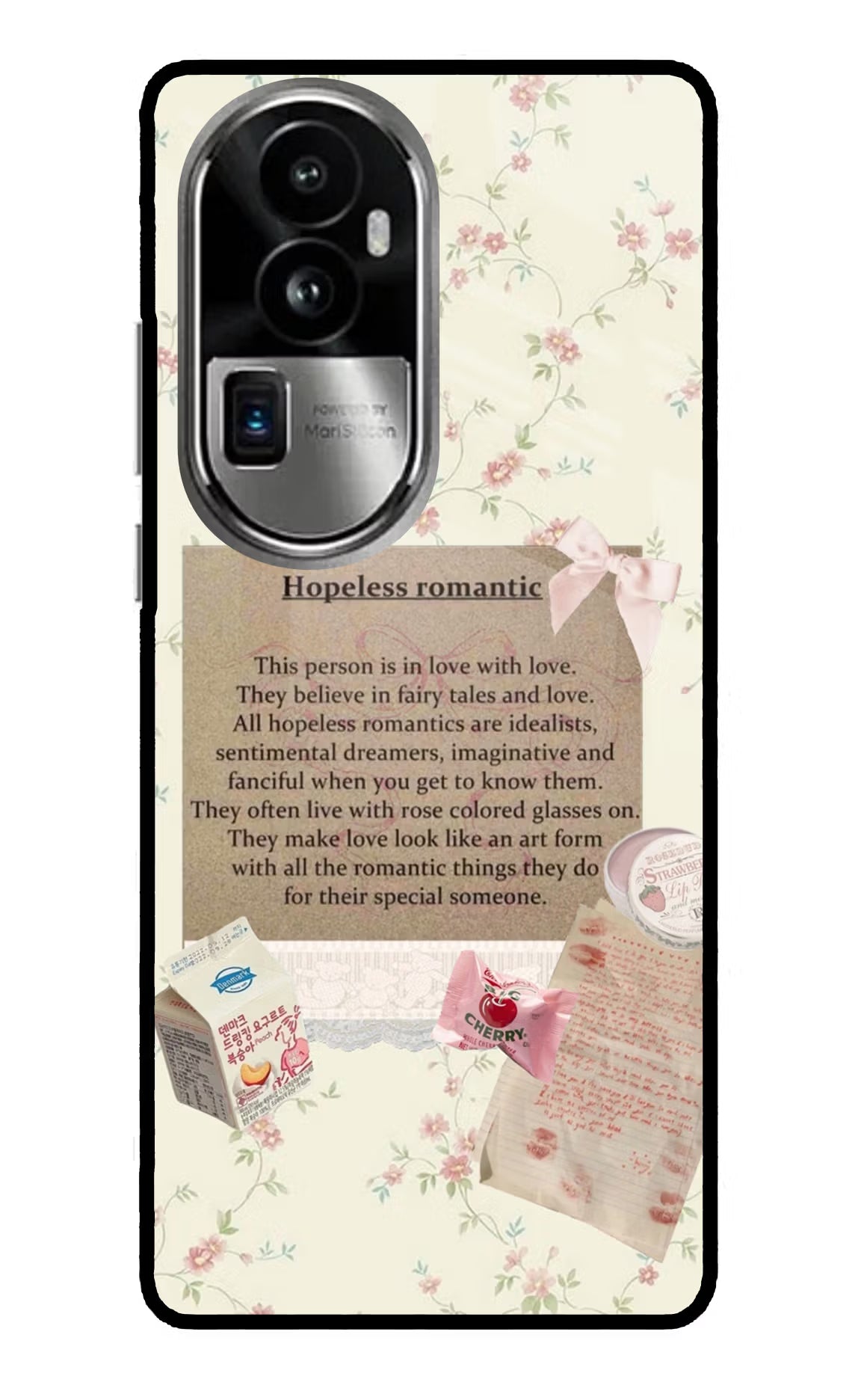Hopeless Romantic Oppo Reno10 Pro+ 5G Glass Case Back Cover by Casekaro