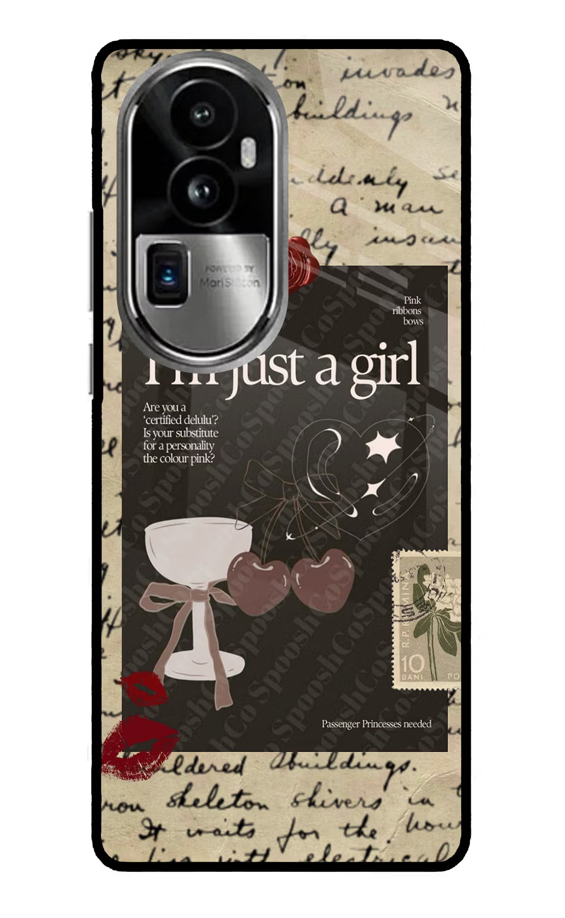 I am just a girl Oppo Reno10 Pro+ 5G Glass Case Back Cover by Casekaro