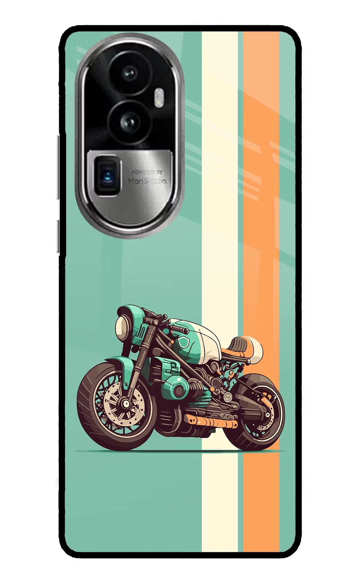 Striped Moto Drift Oppo Reno10 Pro+ 5G Glass Case Back Cover by Casekaro