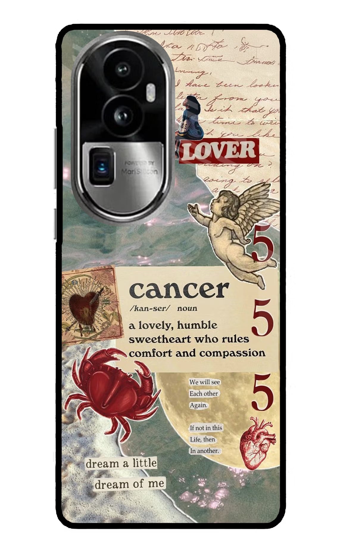 Cancer Zodiac Oppo Reno10 Pro+ 5G Glass Case Back Cover by Casekaro