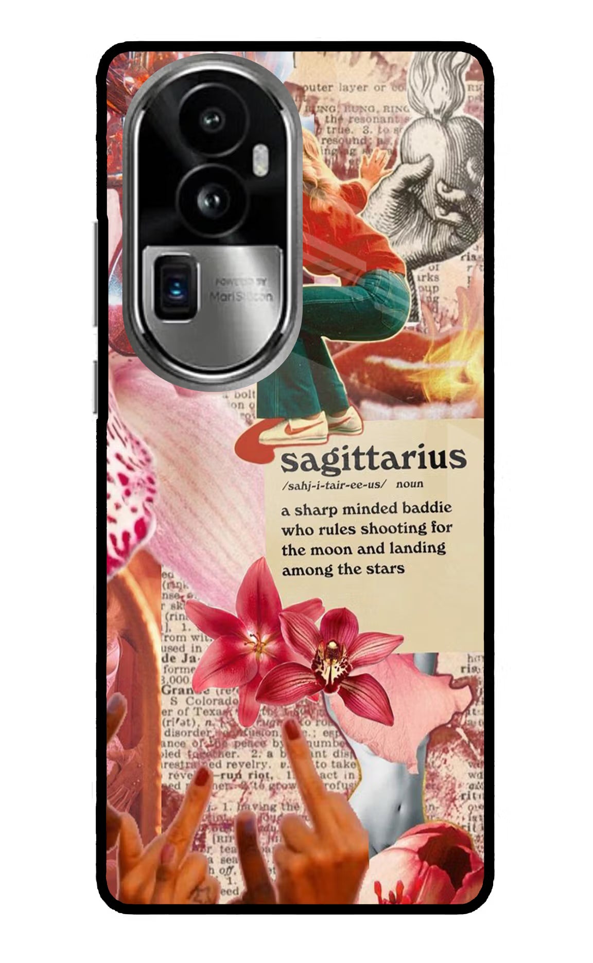 Sagittarius Zodiac Oppo Reno10 Pro+ 5G Glass Case Back Cover by Casekaro