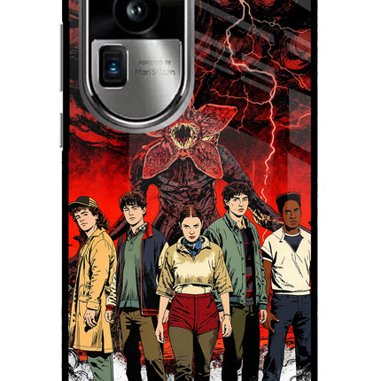 Ordinary Things Characters Oppo Reno10 Pro+ 5G Glass Case Back Cover by Casekaro