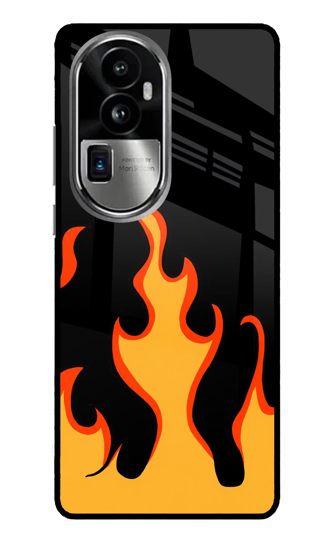 Fired Up – Black Oppo Reno10 Pro+ 5G Glass Case