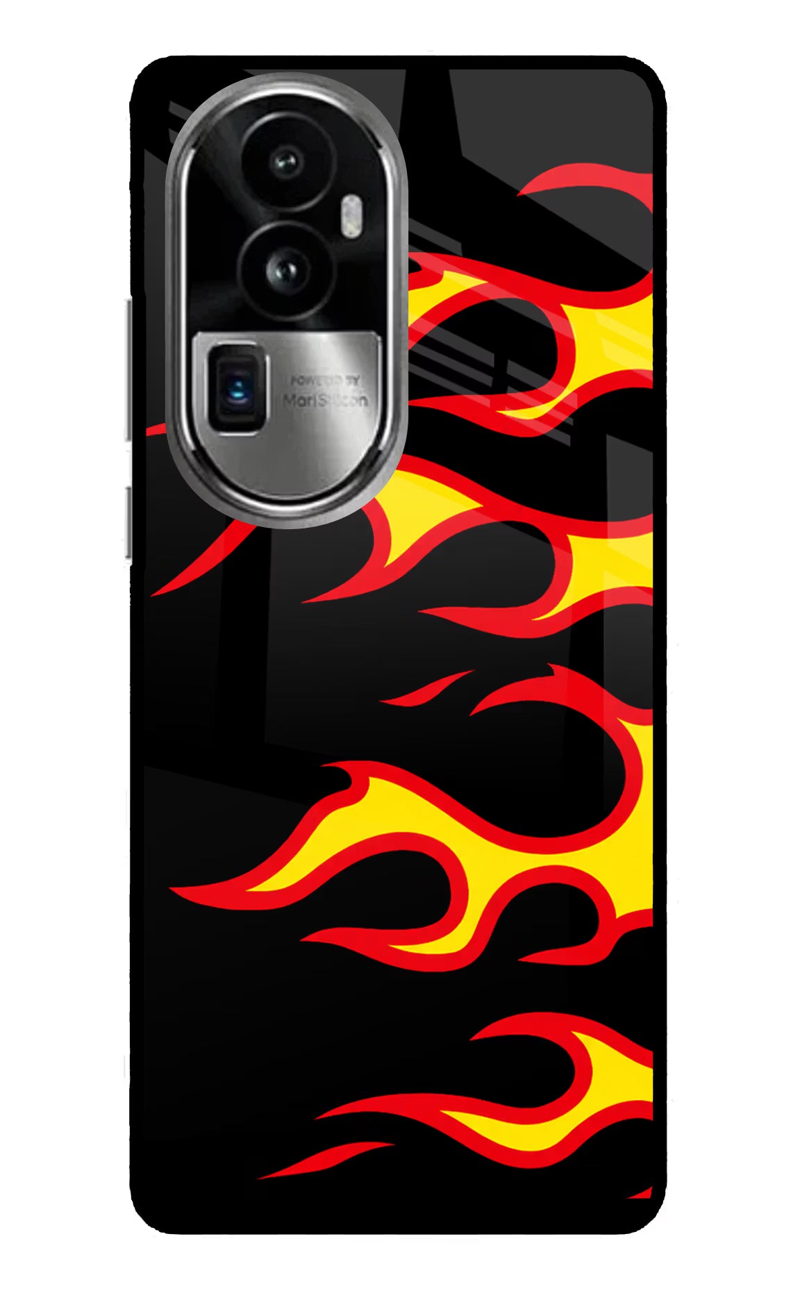 Side Sweep Flames Oppo Reno10 Pro+ 5G Glass Case