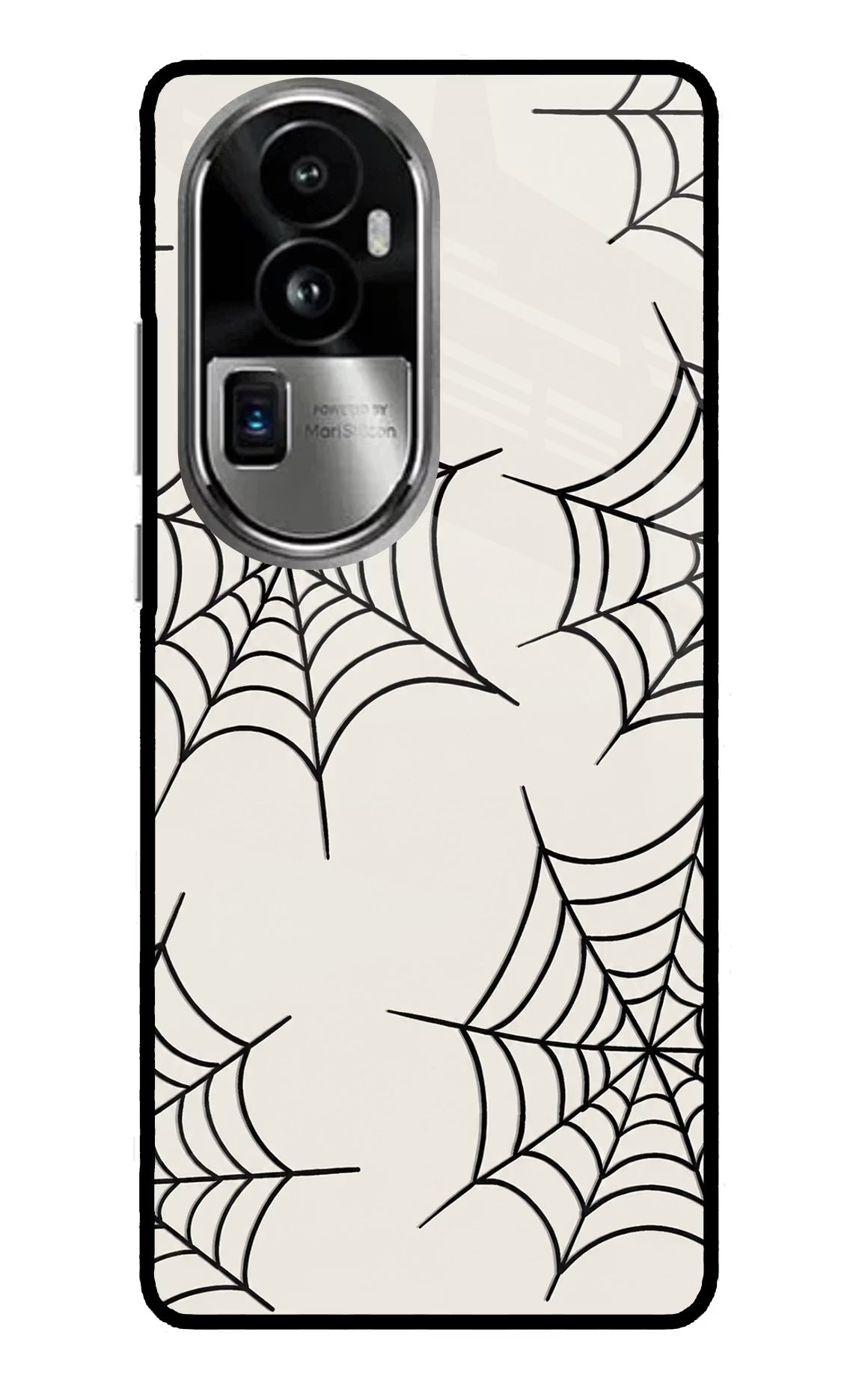 Spider Web Oppo Reno10 Pro+ 5G Glass Case Back Cover by Casekaro