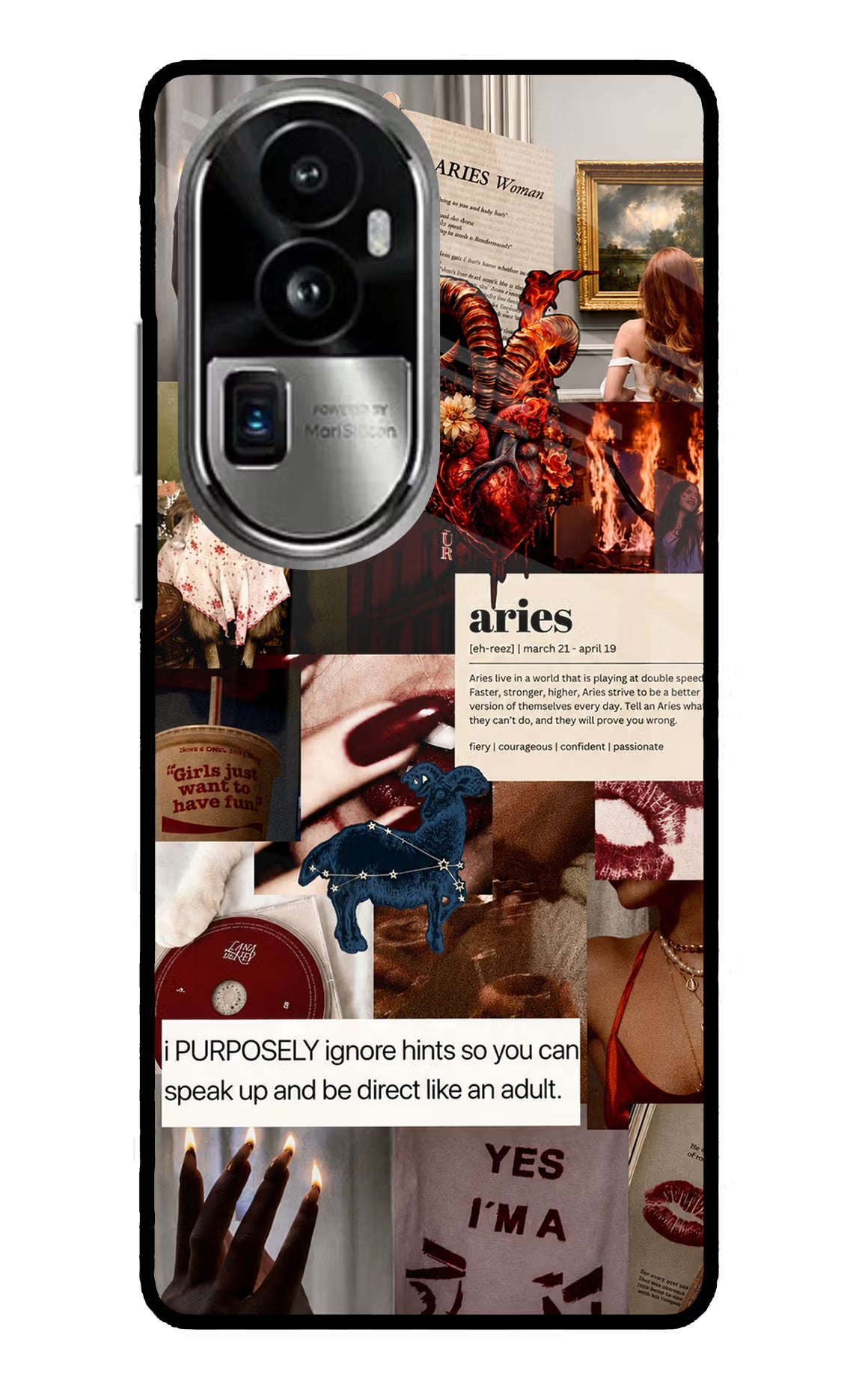 Zodiac Aries Oppo Reno10 Pro+ 5G Glass Case