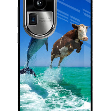 Dolphin vs Cow Oppo Reno10 Pro+ 5G Glass Case