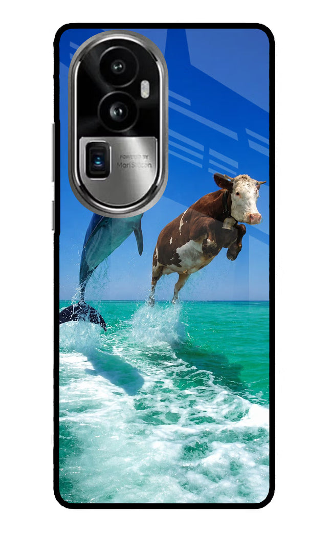 Dolphin vs Cow Oppo Reno10 Pro+ 5G Glass Case