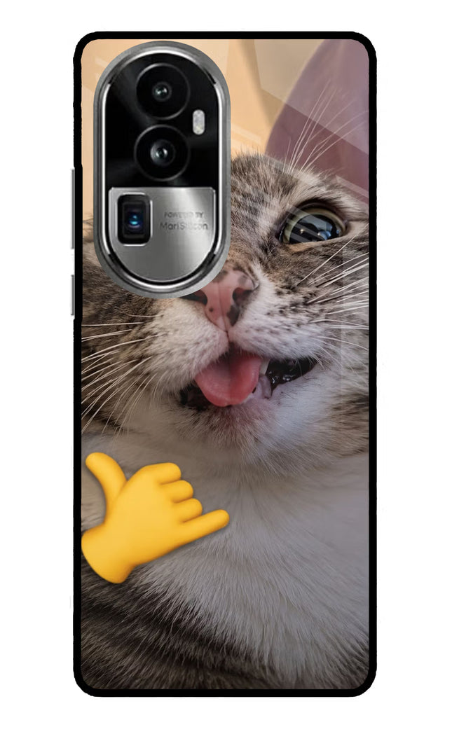 Silly Cat Call Oppo Reno10 Pro+ 5G Glass Case