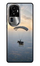 Skydiving Cow Oppo Reno10 Pro+ 5G Glass Case