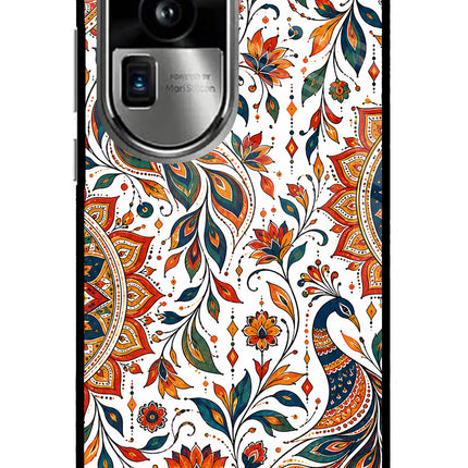 White Mayura Oppo Reno10 Pro+ 5G Glass Case
